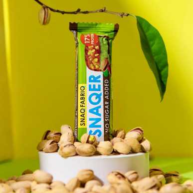 Snaq fabriq -proteiini Bathon Snaqer "pistaasi ja karamelli", 50 g – madala kalorsusega toode firmalt Snaq Fabriq, osta SportFit-ist