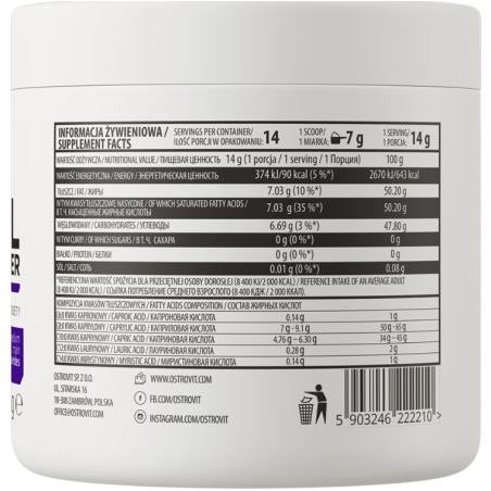 Ostrovit MCT eļļas pulveris - 200 grami