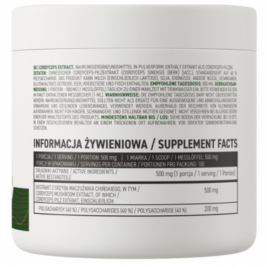 Ostrovit Cordyceps sinensis ekstrakts - 50 grami – madala kalorsusega toode firmalt Ostrovit, osta SportFit-ist