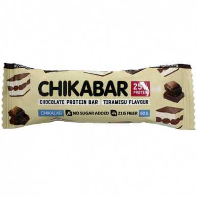 „Chikalab“ baltymų bar Chikabar „Tiramisu“, 60 g – madala kalorsusega toode firmalt Chikalab, osta SportFit-ist