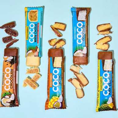 Snaq Fabriq Coco Protein Bathon "Coconut", 40G – madala kalorsusega toode firmalt Snaq Fabriq, osta SportFit-ist