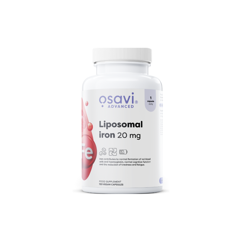 Osavi liposomu dzelzs, 20 mg - 60 vegānu kapsulas
