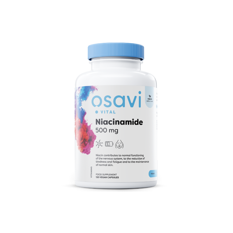 Izkliedēts niacinamīds, 500 mg - 120 vegānu kapsulas