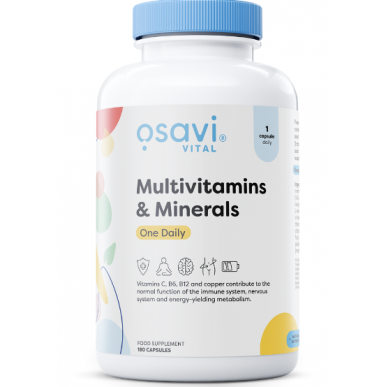 Osavi Multivitamns & Minerals vienu katru dienu - 60 kapsulas – madala kalorsusega toode firmalt Osavi, osta SportFit-ist