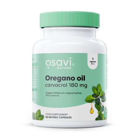 Osavi oregano eļļas carvcrol, 180mg - 60 enterocatli