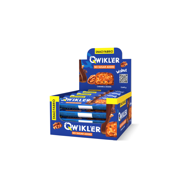 SNAQ Fabriq Qwikler, valrieksts ar rozīnēm un karameli - 40G