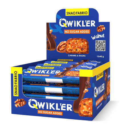 SNAQ Fabriq Qwikler, valrieksts ar rozīnēm un karameli - 40G