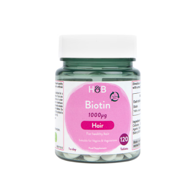 Holande un Barrett Biotin 1000 mcg, N120 – madala kalorsusega toode firmalt Holland&Barrett, osta SportFit-ist