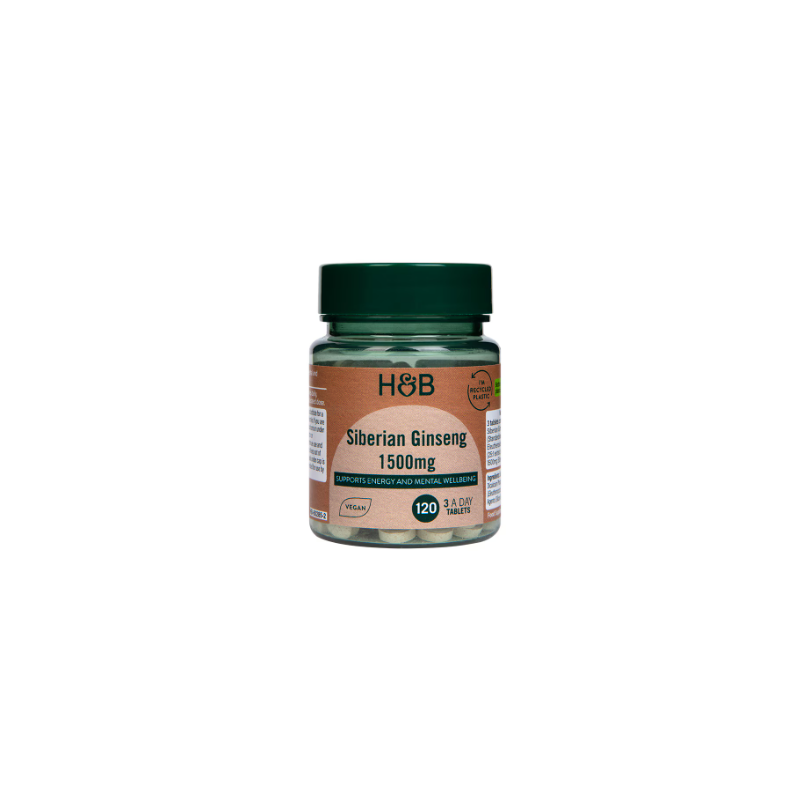 Sibīrijas žeņšeņs, 1500 mg - 120 vegānu tabletes Sibīrijas žeņšeņs, 1500 mg - 120 vegānu tabletes