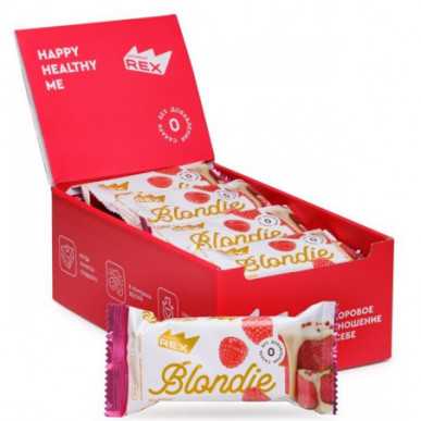 Olbaltumvielu rex olbaltumvielu kūka blondīne, avenes - 50 g – madala kalorsusega toode firmalt Protein Rex, osta SportFit-ist