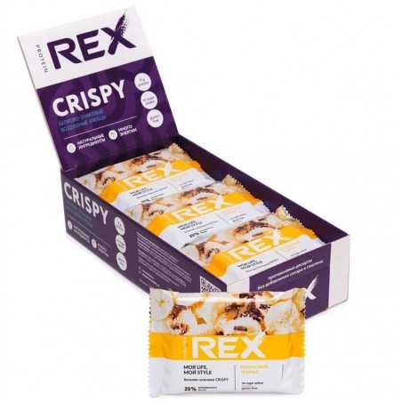 Olbaltumvielu rex kraukšķīgais olbaltumvielu-perreālā krispbread, banānu 55 g
