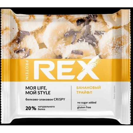 Olbaltumvielu rex kraukšķīgais olbaltumvielu-perreālā krispbread, banānu 55 g