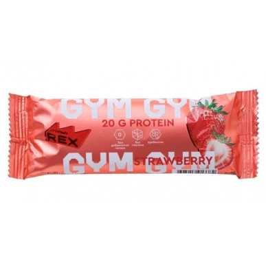 Olbaltumvielu rex sporta zāle ar augstu olbaltumvielu joslu, zemeņu deserts - 60 g – madala kalorsusega toode firmalt Protein Rex, osta SportFit-ist