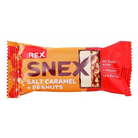 Olbaltumvielu rex snex stiklots batons, sāls karamele - 50 g