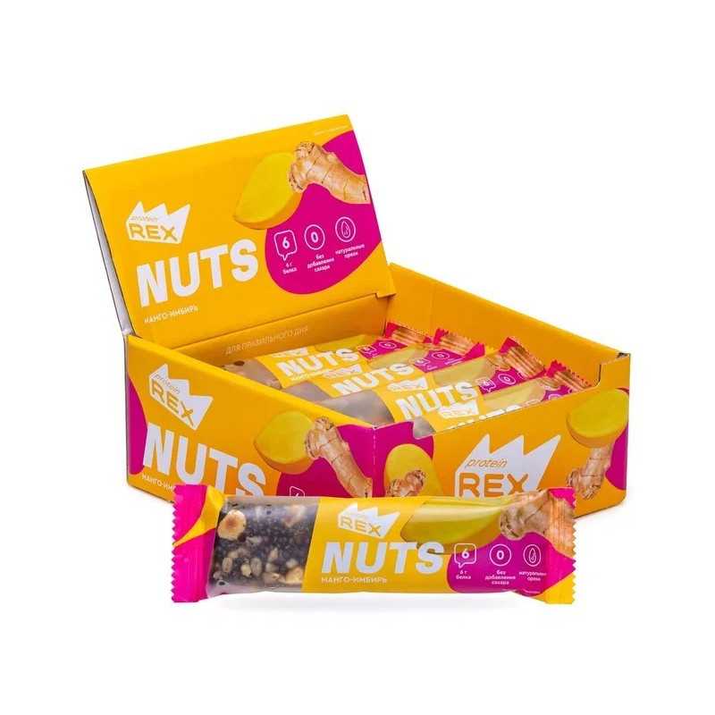 Olbaltumvielu rex riekstkoks, mango -inver - 40 g