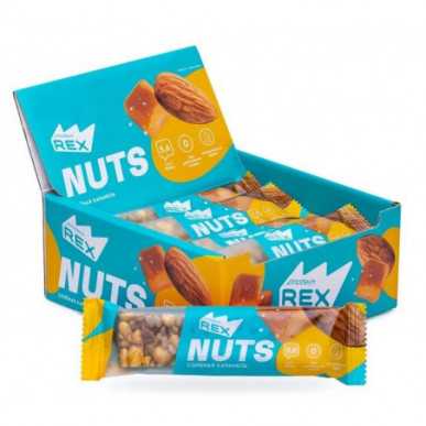 Rotein Rex Walnut Baton, sāls karamele - 40 g – madala kalorsusega toode firmalt Protein Rex, osta SportFit-ist