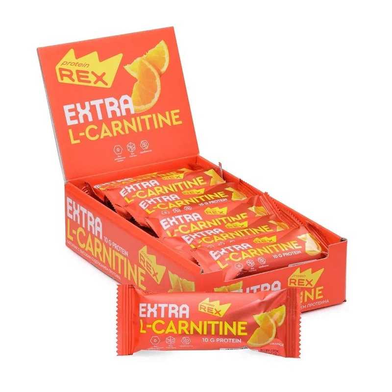 Olbaltumvielu rex ar augstu olbaltumvielu nūju ar l -carnetīnu, apelsīnu - 40 g Olbaltumvielu rex ar augstu olbaltumvielu nūju ar l -carnetīnu, apelsīnu - 40 g