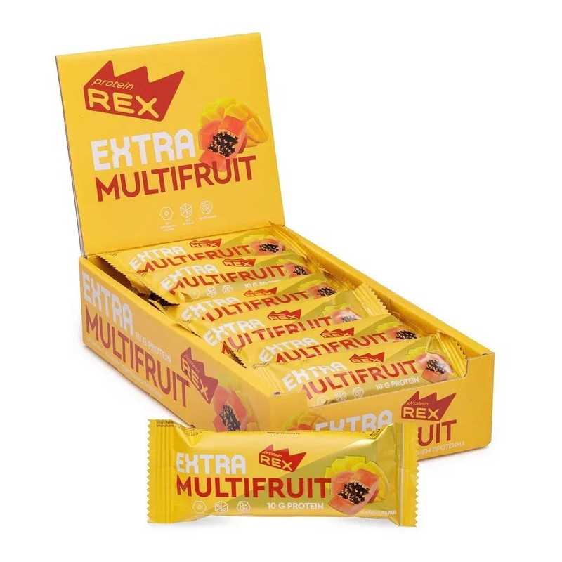 Olbaltumvielu rex ar augstu olbaltumvielu batonu, mango -papaya - 40 g