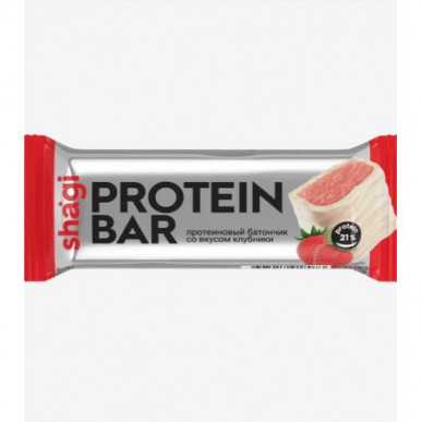 Olbaltumvielu rex shagi ar augstu olbaltumvielu saturošu joslu ar zemeņu garšu - 40 g – madala kalorsusega toode firmalt Protein Rex, osta SportFit-ist
