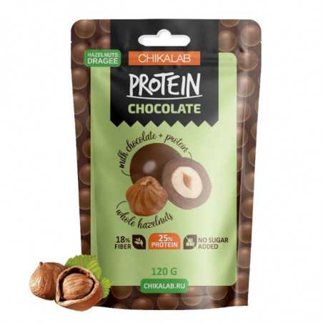 „Chikalab Drageee“ „lazdyno riešutai šokolade“, 120 gr