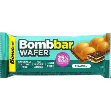 Bombbar vafeļu bārs ar šokolādes riekstu sviestu, tiramisu garšu, 32 g – madala kalorsusega toode firmalt Bombbar, osta SportFit-ist