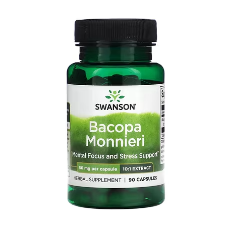 Swanson Bacopa Monnieri 10: 1 ekstrakts, 50 mg - 90 kapsulas