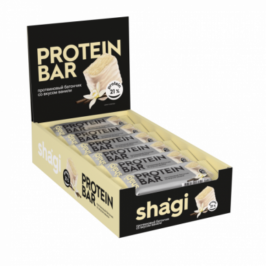 Olbaltumvielu rex shagi ar augstu olbaltumvielu batona vaniļas garšu - 40 g – madala kalorsusega toode firmalt Protein Rex, osta SportFit-ist
