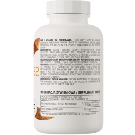 Ostrovit vitamīns B2 riboflavīns - 60 kapsulas