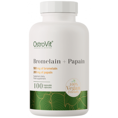 Ostrovit Bromelain + Papain Vege - 100 kapsulas – madala kalorsusega toode firmalt Ostrovit, osta SportFit-ist