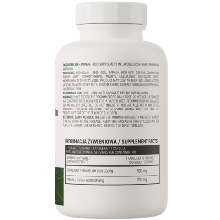 Ostrovit Bromelain + Papain Vege - 100 kapsulas