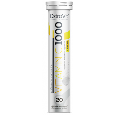 Ostrovit vitamīns C 1000 mg - 20 dzirkstošās tabletes – madala kalorsusega toode firmalt Ostrovit, osta SportFit-ist
