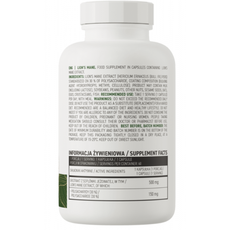 Ostrovit Lion's Mane Vege - 60 kapsulas