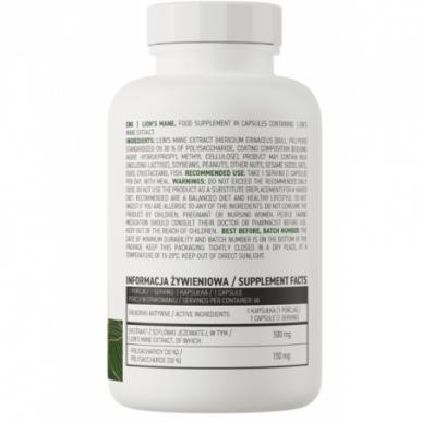 Ostrovit Lion's Mane Vege - 60 kapsulas – madala kalorsusega toode firmalt Ostrovit, osta SportFit-ist