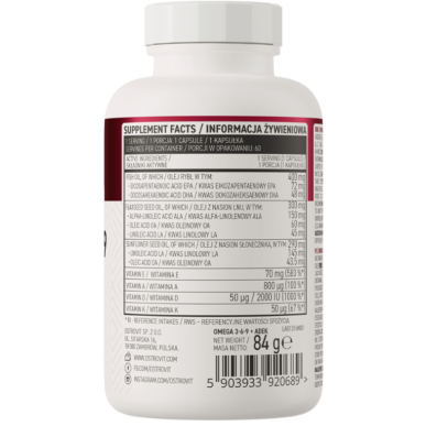 Ostrovit Omega 3-6-9 + ADEK-60 kapsulas – madala kalorsusega toode firmalt Ostrovit, osta SportFit-ist