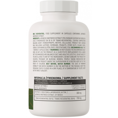 Ostrovit Resveratrol Vege - 60 kapsulas – madala kalorsusega toode firmalt Ostrovit, osta SportFit-ist