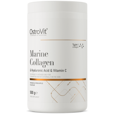 Ostrovit jūras kolagēns + hialuronskābe + C vitamīns, mango un ananāsi - 500 g – madala kalorsusega toode firmalt Ostrovit, osta SportFit-ist