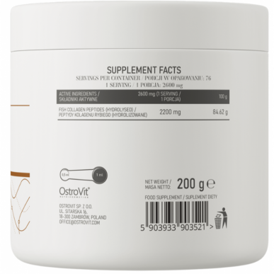 Ostrovitas jūras kolagēns, spuldze - 200g – madala kalorsusega toode firmalt Ostrovit, osta SportFit-ist