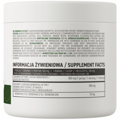 Ostrovit Berberis ekstrakts - 100 g – madala kalorsusega toode firmalt Ostrovit, osta SportFit-ist