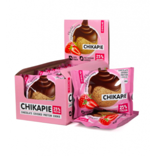 Chikapie "chikalab" olbaltumvielu pušķis - zemenes, 60 g