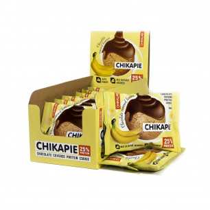 Chikapie "Chikalab" lasitettu eväste täyteaineella - banaanipuklaa, 60 g