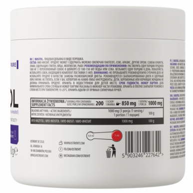 Ostrovit inozitols, tīrs - 200 g – madala kalorsusega toode firmalt Ostrovit, osta SportFit-ist