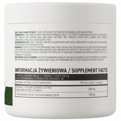 Ostrovit Lion krēpu ekstrakts - 50 g – madala kalorsusega toode firmalt Ostrovit, osta SportFit-ist