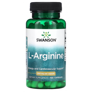 Swanson L -arginīns, 500 mg - 100 kapsulas – madala kalorsusega toode firmalt SWANSON, osta SportFit-ist