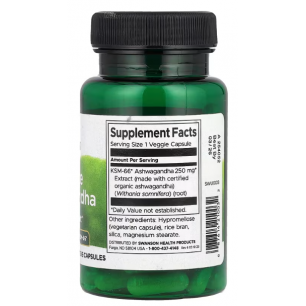Swanson Ashwagandha Ultimate KSM-66, 250mg-60 VCAPS