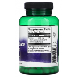 Swanson kalcija citrātu komplekss, 250 mg - 100 kapsulas