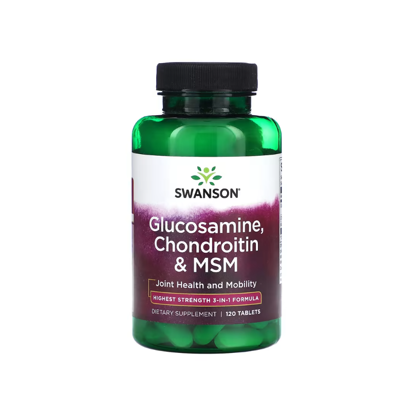 Swanson glikozamīns, hondroitīns un MSM, 750 mg - 120 tabletes