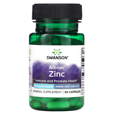 SWANSON kelaaditud tsink, 30 mg - 90 kapslit – madala kalorsusega toode firmalt SWANSON, osta SportFit-ist