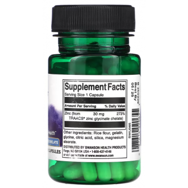 Kelded cinks, 30 mg - 90 kapsulas – madala kalorsusega toode firmalt SWANSON, osta SportFit-ist