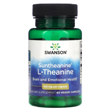 Swanson Suntheanine L -theanine, 100 mg - 60 vcaps – madala kalorsusega toode firmalt SWANSON, osta SportFit-ist