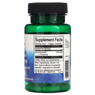 Swanson Suntheanine L -theanine, 100 mg - 60 vcaps